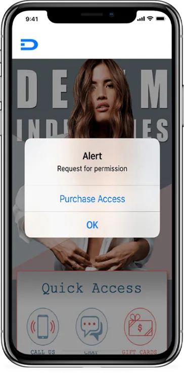 Paid Membership app screen